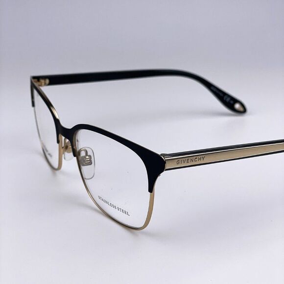 NEW Givenchy GV0076 2M2 Black Gold Rectangle Women Eyeglasses - Picture 4 of 11